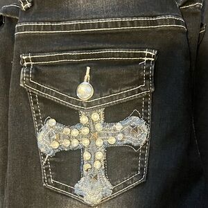 Black Embellished Women's Jeans